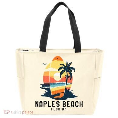 Naples Beach Florida Surfboard Waves Beach Tote Bag