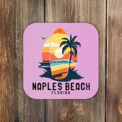 Naples Beach Florida Surfboard Waves Beach Coaster
