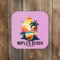 Naples Beach Florida Surfboard Waves Beach Coaster thumb 0