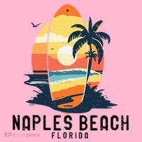Naples Beach Florida Surfboard Waves Beach Coaster thumb 2