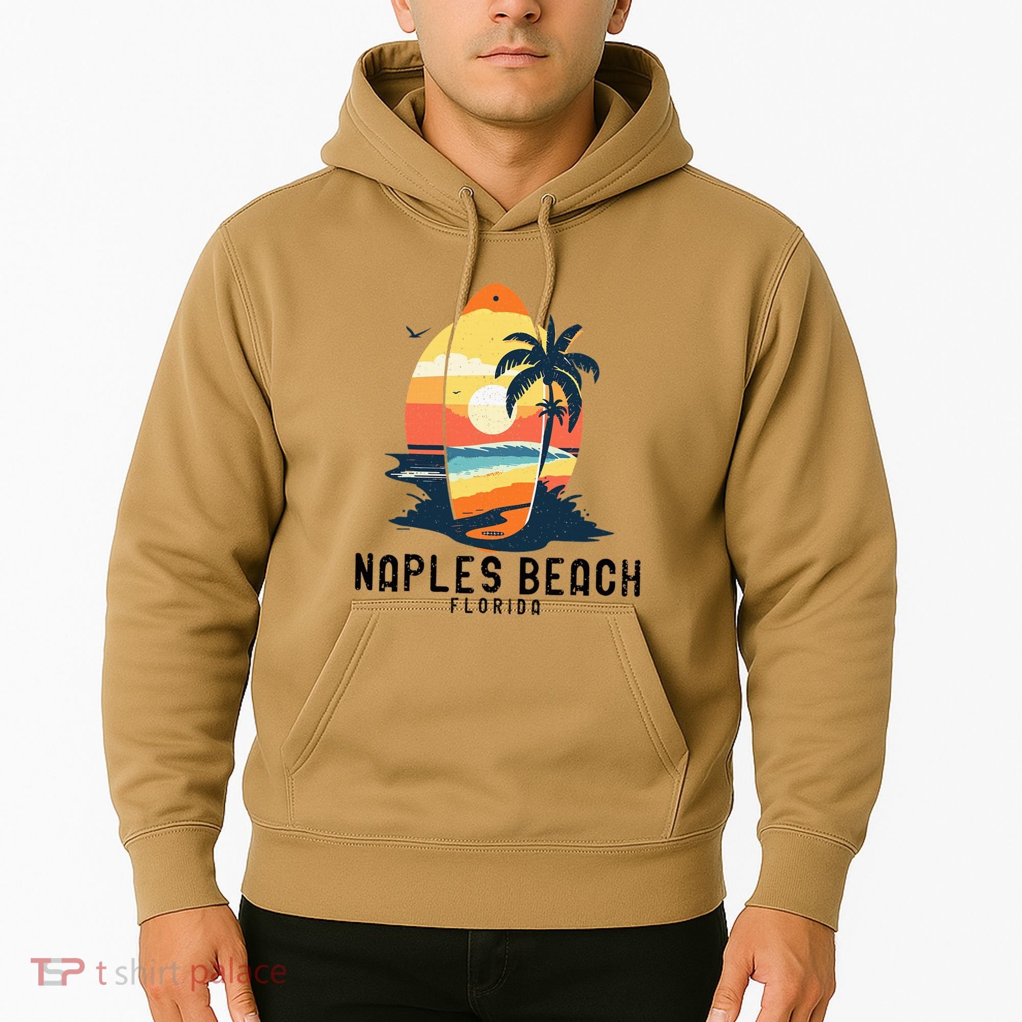 Naples Beach Florida Surfboard Waves Beach Hoodie