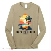 Naples Beach Florida Surfboard Waves Beach Long Sleeve Shirt thumb 0