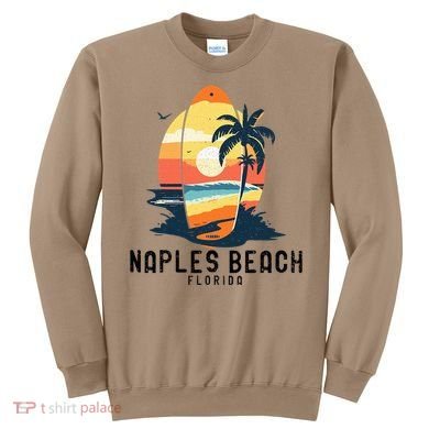 Naples Beach Florida Surfboard Waves Beach Sweatshirt