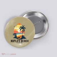 Naples Beach Florida Surfboard Waves Beach Button thumb 0