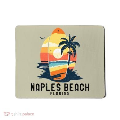 Naples Beach Florida Surfboard Waves Beach Mousepad