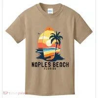 Naples Beach Florida Surfboard Waves Beach Kids T-Shirt thumb 0