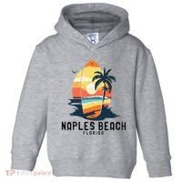 Naples Beach Florida Surfboard Waves Beach Toddler Hoodie thumb 0