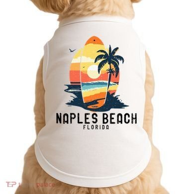 Naples Beach Florida Surfboard Waves Beach Doggie Tank