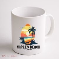 Naples Beach Florida Surfboard Waves Beach Coffee Mug thumb 1