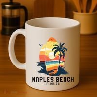 Naples Beach Florida Surfboard Waves Beach Coffee Mug thumb 4