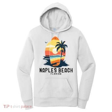 Naples Beach Florida Surfboard Waves Beach Women's Hoodie