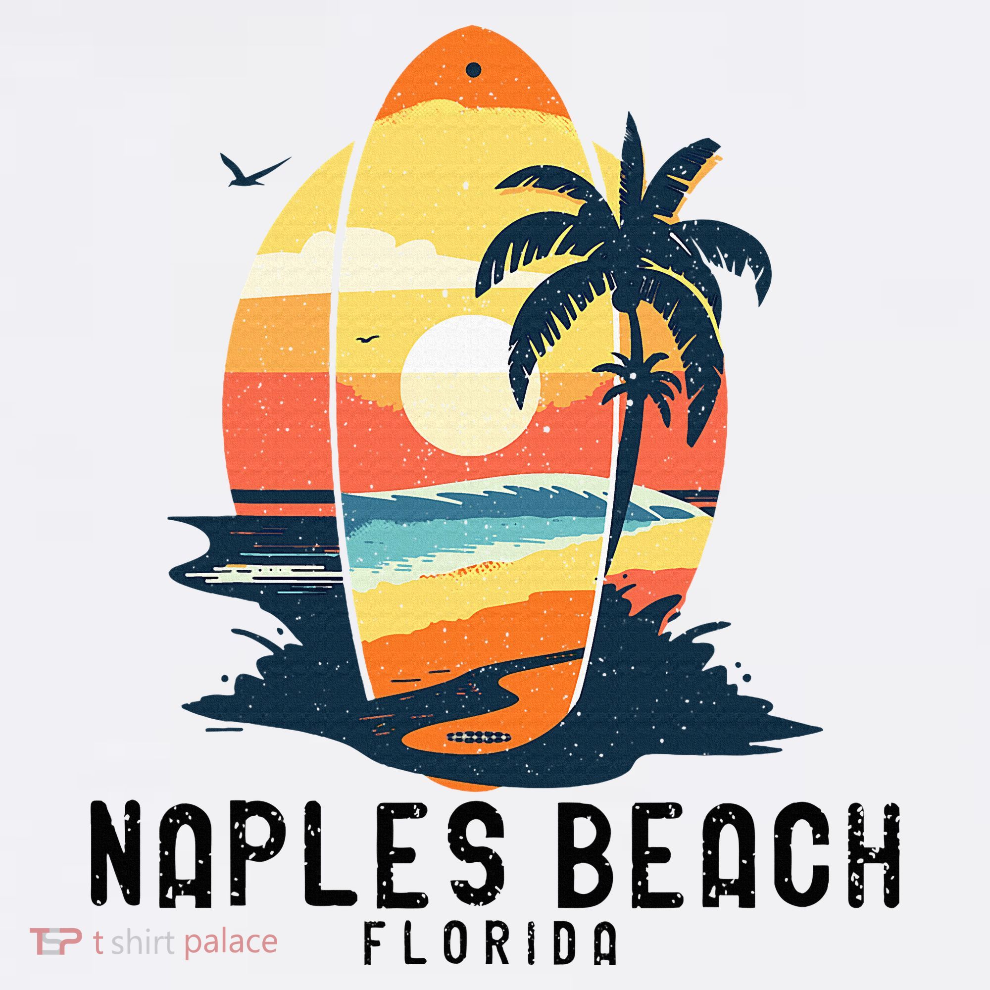 Naples Beach Florida Surfboard Waves Beach Women's Hoodie