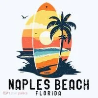Naples Beach Florida Surfboard Waves Beach Women's Hoodie thumb 2
