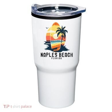 Naples Beach Florida Surfboard Waves Beach Tumbler