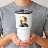 Naples Beach Florida Surfboard Waves Beach Tumbler thumb 2