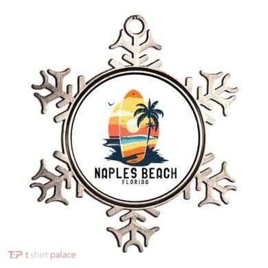 Naples Beach Florida Surfboard Waves Beach Ornament