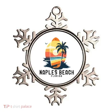 Naples Beach Florida Surfboard Waves Beach Ornament