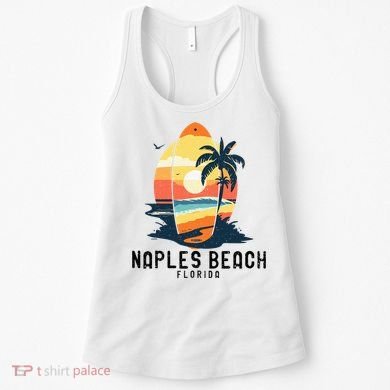Naples Beach Florida Surfboard Waves Beach Women's Tank Top