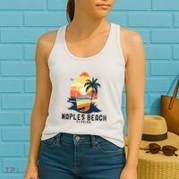 Naples Beach Florida Surfboard Waves Beach Women's Tank Top thumb 2