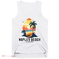 Naples Beach Florida Surfboard Waves Beach Tank Top thumb 0