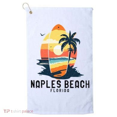 Naples Beach Florida Surfboard Waves Beach Golf Towel