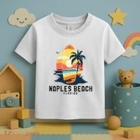 Naples Beach Florida Surfboard Waves Beach Toddler T-Shirt thumb 3
