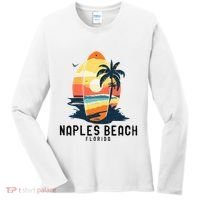 Naples Beach Florida Surfboard Waves Beach Women's Long Sleeve Shirt thumb 0