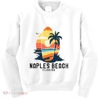 Naples Beach Florida Surfboard Waves Beach Kids Sweatshirt thumb 0