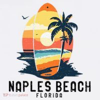 Naples Beach Florida Surfboard Waves Beach Kids Hoodie thumb 5