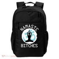 Namaste Bitches Funny Yoga Backpack thumb 0