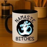 Namaste Bitches Funny Yoga Coffee Mug thumb 4