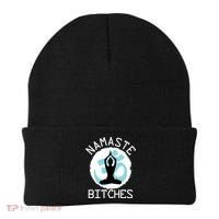 Namaste Bitches Funny Yoga Beanie thumb 0