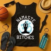 Namaste Bitches Funny Yoga Tank Top thumb 4