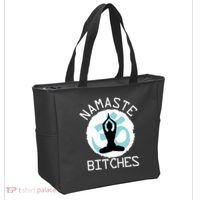 Namaste Bitches Funny Yoga Tote Bag thumb 2