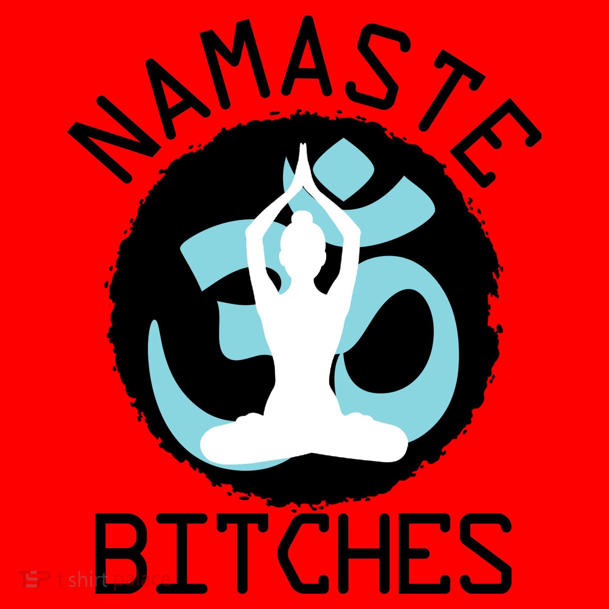 Namaste Bitches Funny Yoga Santa Hat