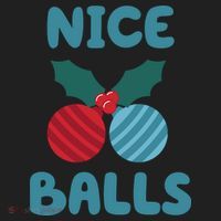 Nice Balls Funny Christmas Ornament Women's Sweatshirt thumb 2