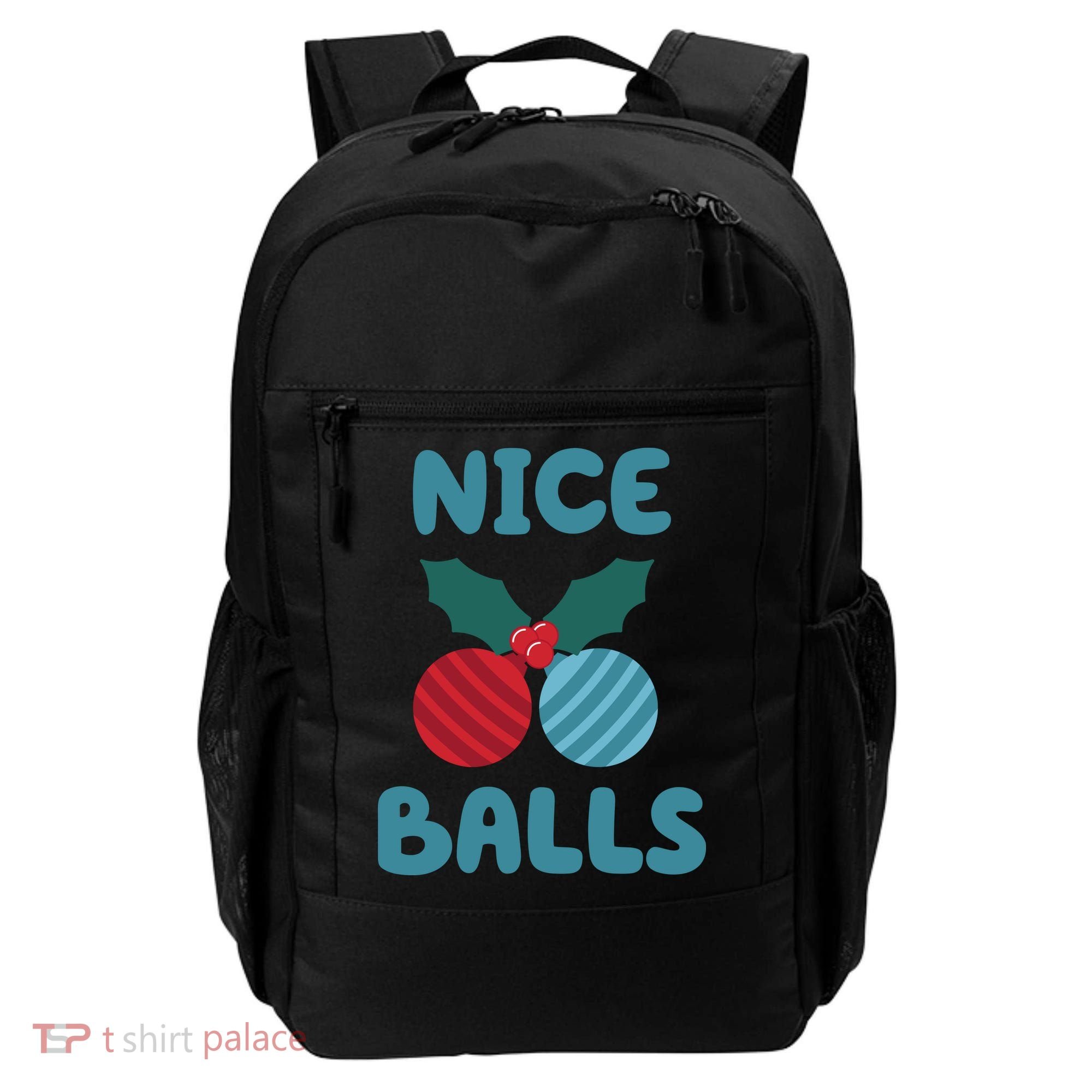 Nice Balls Funny Christmas Ornament Backpack