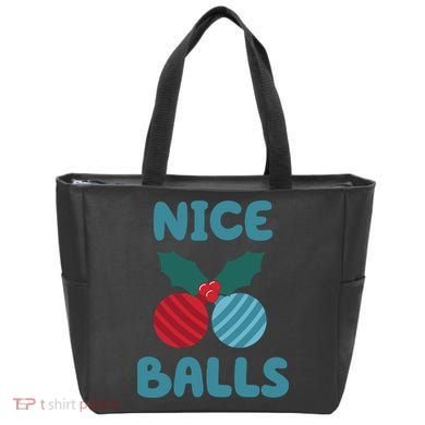 Nice Balls Funny Christmas Ornament Tote Bag
