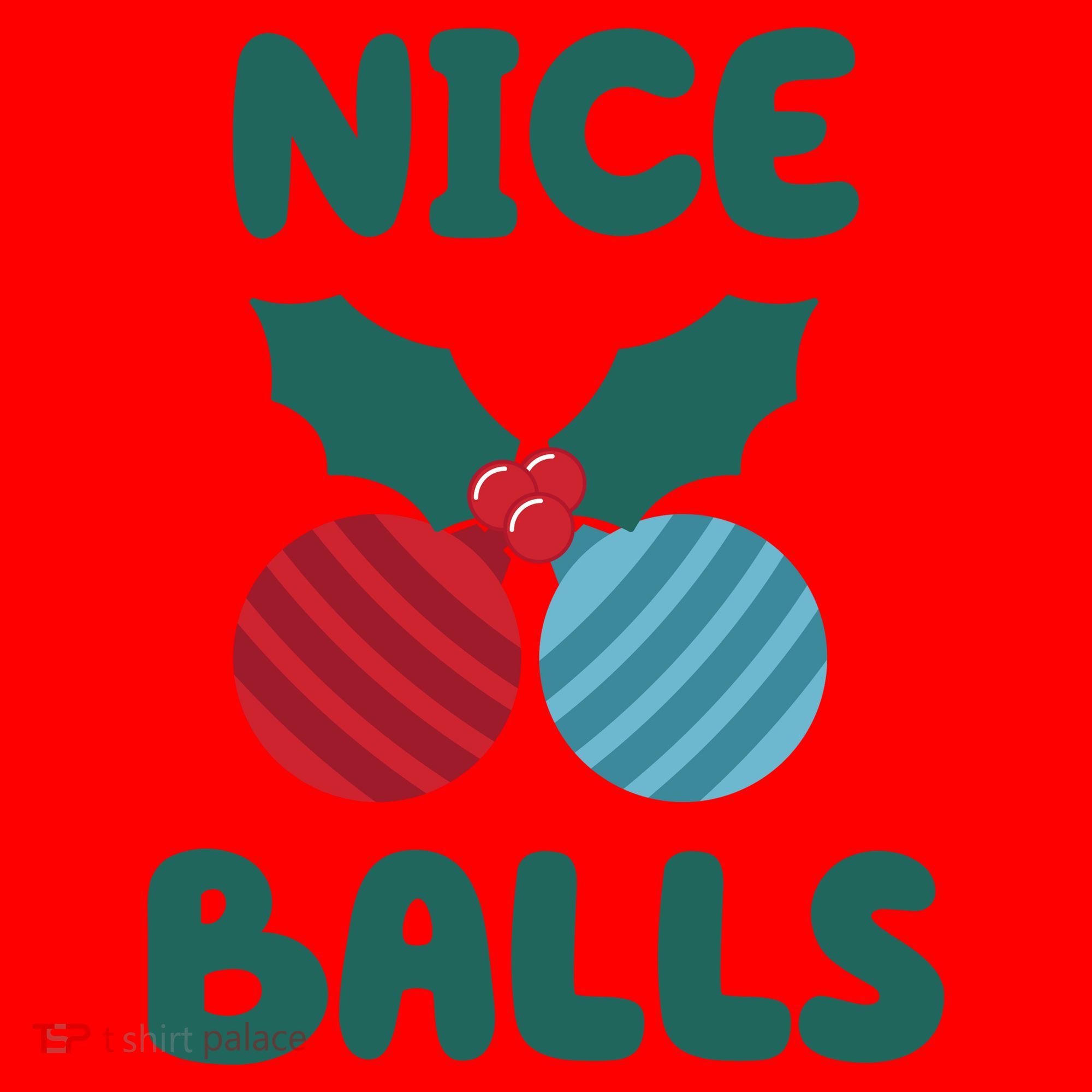Nice Balls Funny Christmas Ornament Santa Hat