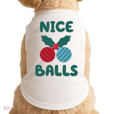 Nice Balls Funny Christmas Ornament Doggie Tank