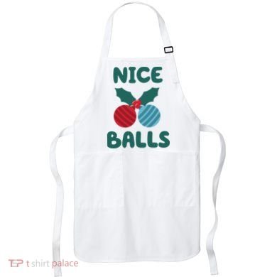 Nice Balls Funny Christmas Ornament Apron