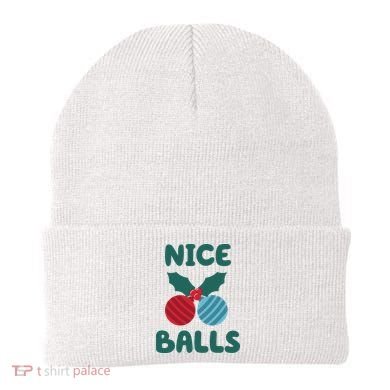 Nice Balls Funny Christmas Ornament Beanie