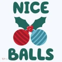 Nice Balls Funny Christmas Ornament Beanie thumb 2