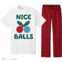 Nice Balls Funny Christmas Ornament Pajama Set thumb 0