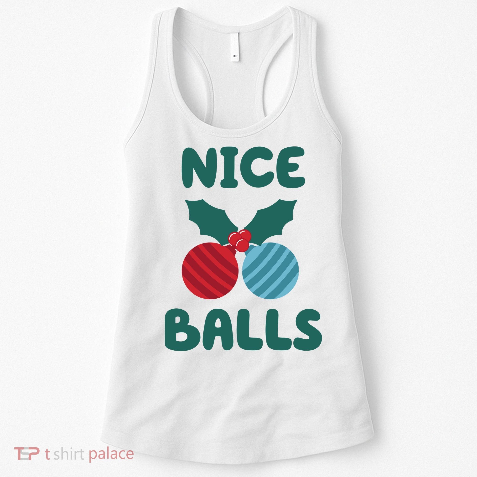 Nice Balls Funny Christmas Ornament Women's Tank Top