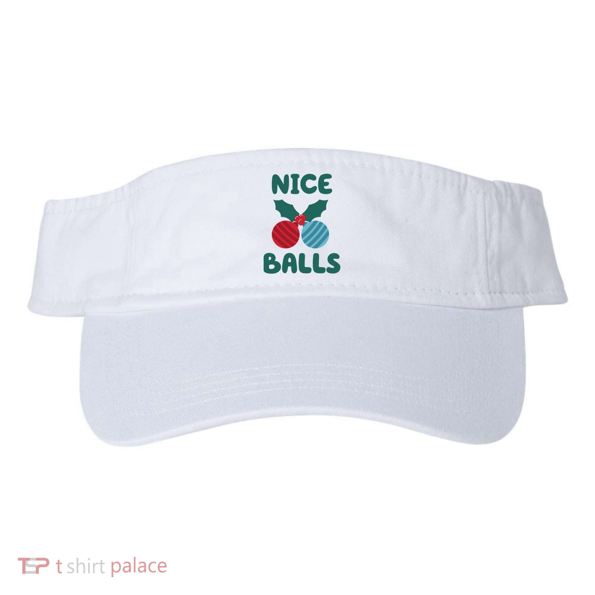 Nice Balls Funny Christmas Ornament Visor