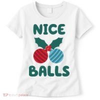 Nice Balls Funny Christmas Ornament Women's T-Shirt thumb 0