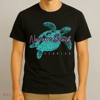 Navarre Beach Florida FL Sea Turtle Surfer Diving Vintage T-Shirt thumb 3