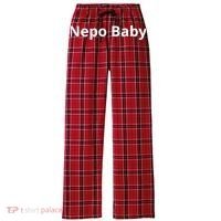 Nepo Baby Funny Celebrity Women's Flannel Plaid Pajama Pants thumb 0