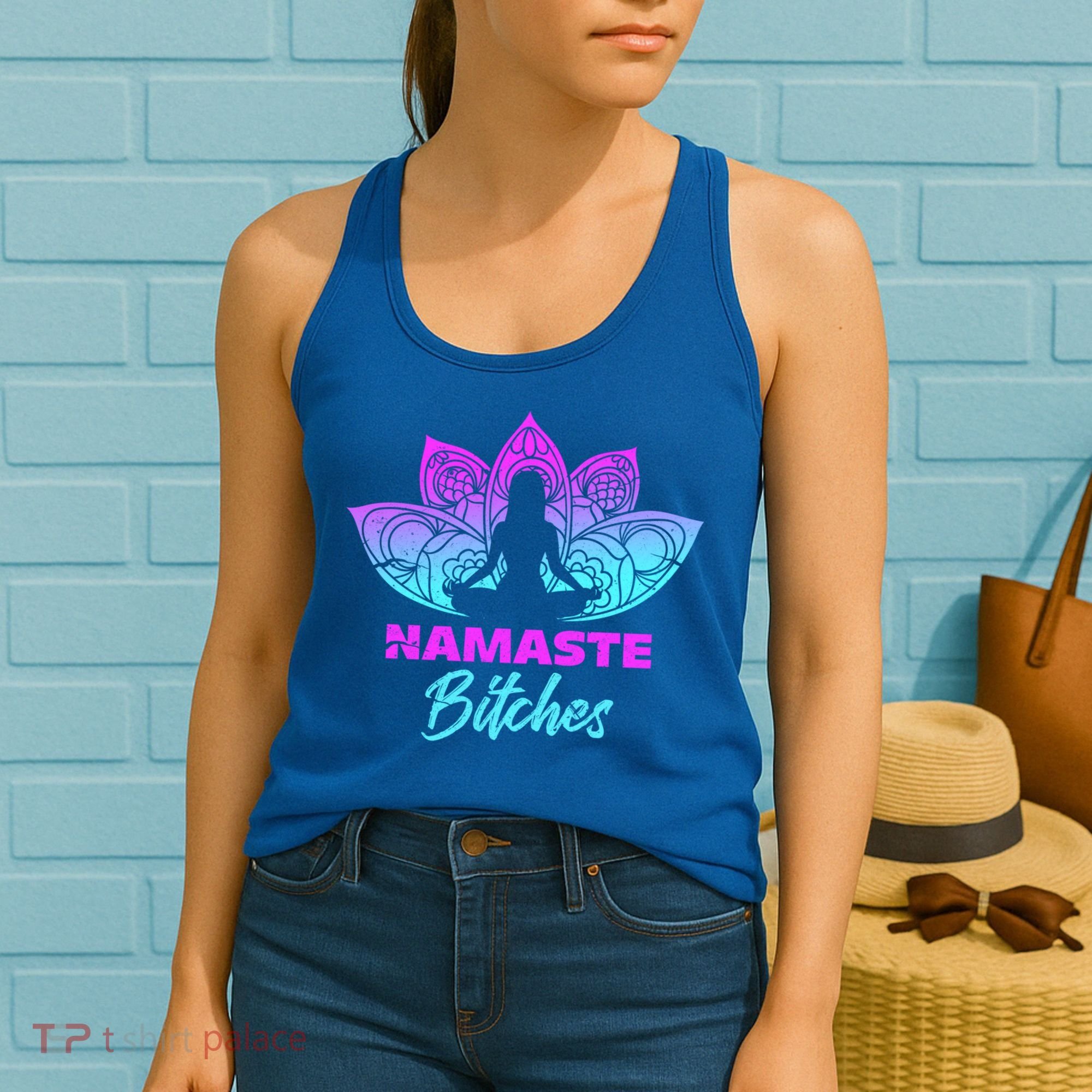 Namaste Bitchs Funny Yoga Meditation Funny Gift Women's Tank Top